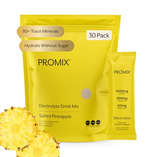Image of ProMix Nutrition Electrolytes Powder Packets, Pineapple - 30 Servings | Electrolyte Hydration Powder for Fast Rehydration, Energy, Muscle Cramp Relief & Daily Hydration Wellness Support