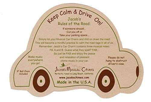 Jacob'S Musical Chimes SG_B07B8L11QB_US Jacob'S Musical Car Charm, Hummingbird, Mini Wind Chime thumb #2
