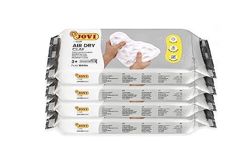 Jovi - Air Dry Clay Set of 4 Units 2.2lb Each Total of 8.8lb White