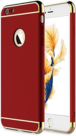RORSOU iPhone 6s Plus Case,iPhone 6 Plus Case, 3 in 1 Ultra Thin and Slim Hard Case Coated Non Slip Matte Surface with Electroplate Frame for Apple iPhone 6/6s Plus(5.5′) – Red and Gold RORSOU iPhone 6s Plus Case,iPhone 6 Plus Case, 3 in 1 Ultra Thin and Slim Hard Case Coated Non Slip Matte Surface with Electroplate Frame for Apple iPhone 6/6s Plus(5.5′) – Red and Gold