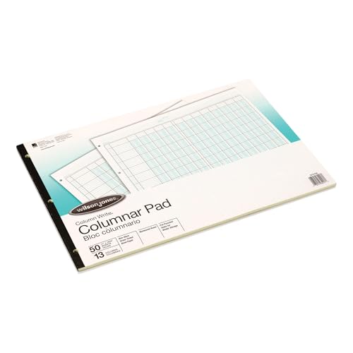 Wilson Jones G7213A Accounting Pad, 13 Eight-Unit Columns, 11 x 16 3/8, 50-Sheet Pad