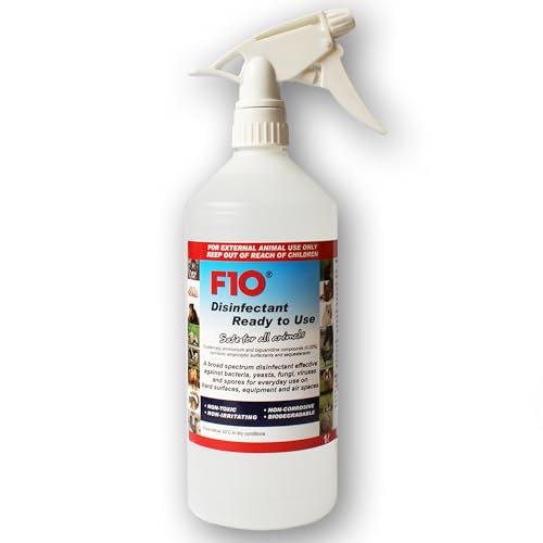 F10 Veterinary Disinfectant Spray – Pet Safe Ready to Use Surface Cleaner – Broad-Spectrum Disinfection Kills Bacteria, Viruses & Fungi – Trusted by Vets, Safe for Pets, Reptiles & Birds, 1000ml