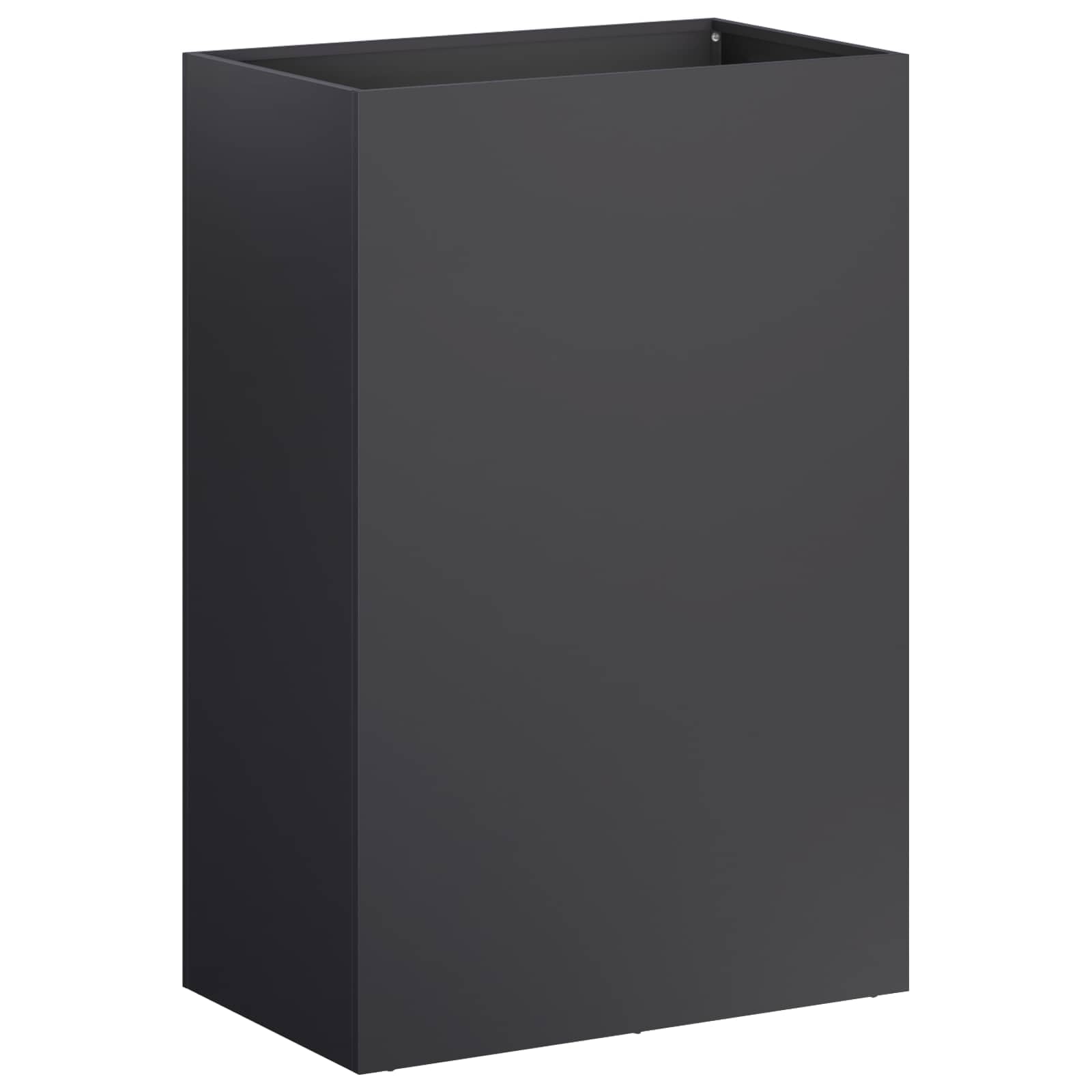 Genérico Macetero de Jardín Negro 40 x 30 x 75 cm Acero Laminado en frío,Casa y jardín,Maceteros y jardineras,7 kg-8005498