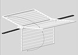 Flo.mar Tendedero Plegable, tendedero de balcón 120 x 53 x 3 cm (tendedero Blanco 120 cm)
