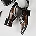Men's Vintage Patent Leather Cap Toe Two-Tone Dress Shoes Modern Formal Business Lace Up Round Toe Oxford (Brown, Adult, Men, 13, Numeric, US Footwear Size System, Medium)