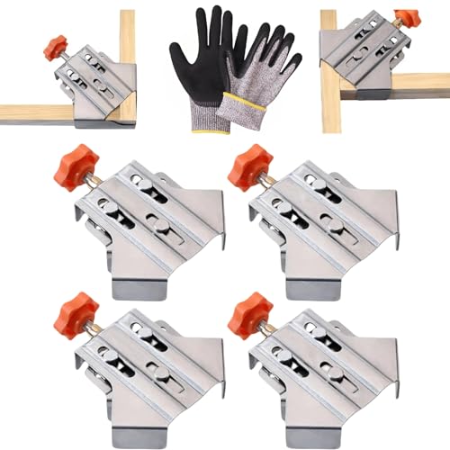 4 Morsetti Angolari In Acciaio Inox Regolabili Per Lavorare Il Legno - Set Completo Per Fai Da Te - Foto 13