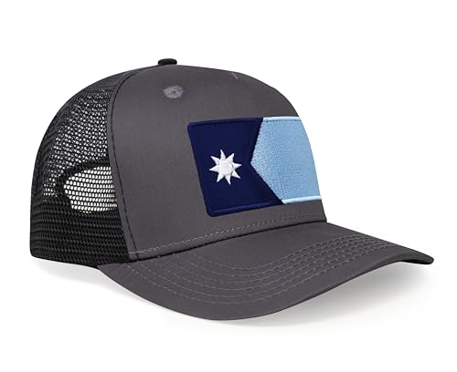 Image of International Tie State Hat for Men and Women, Adjustable Snapback Trucker Baseball Cap with Embroidered Patch