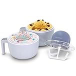 Americana by Elite Pint Perfect™ EIM1205DB Ice Cream Maker, 2 x 1 Pint Capacity Dual Freezing Bowls, Frozen Yogurt, Sorbet, Gelato, Periwinkle