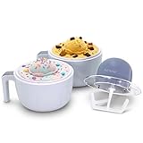 Americana by Elite Pint Perfect™ EIM1205DB Ice Cream Maker, 2 x 1 Pint Capacity Dual Freezing Mugs, Frozen Yogurt, Sorbet, Gelato, Recipes, Periwinkle