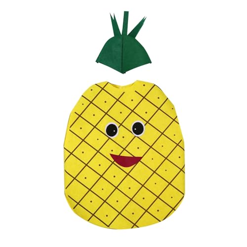 Générique Fraise École Ananas Enfants De Mode Filles Spectacle De Légumes Chapeau Et Fruits Garçons Fantaisie Drôle Poire Partie Prop Unisexe des Fruits Légumes Robe