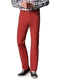walbusch hose extraglatt feine Cotelé-Bindung Walbusch Herren Five Pocket Hose Clean Protect einfarbig Rot 56