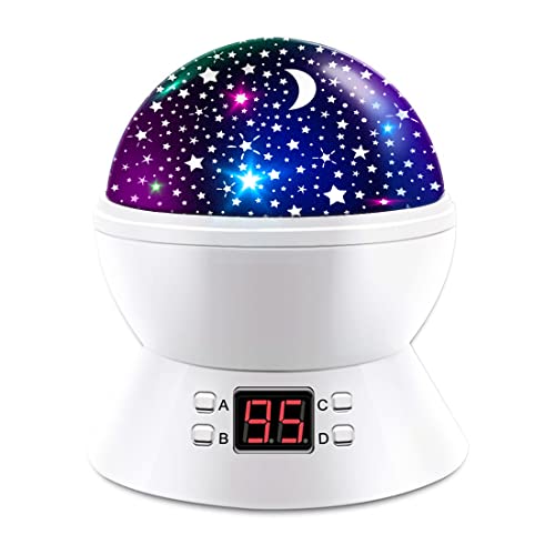 Gift for 1 Year Old Boy, Gifts for 2 Year Old Boys, 3 Year Old Boy Gift, Birthday Gift for 5 Year Old Boy, Gifts for Kids Under 5, Boys Night Light Stars Lamps Projector Rotating Star and Moon Lights