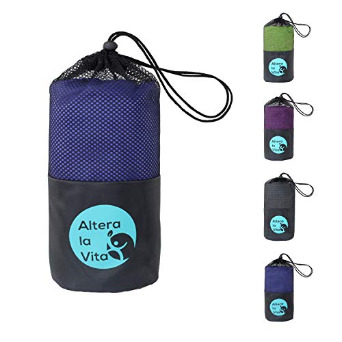 Altera la Vita Hüttenschlafsack modernster Mikrofaser 220x80 cm mit Reißverschluss Kissenfach und Fußöffnung Reise Schlafsack Inlett für Backpacking Camping Hütte Hotel Ultraleicht klein Cover