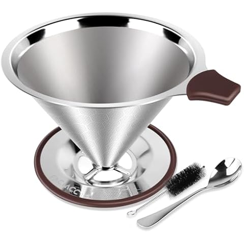 FACIACC Stainless Steel Pour Over Dripper Cover