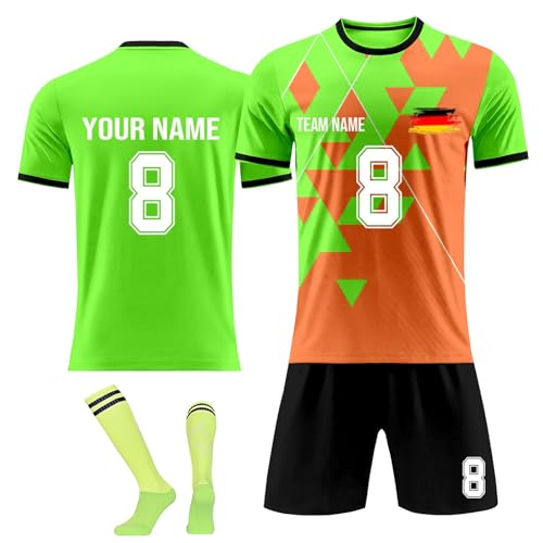 Genérico Camiseta Futbol Personalizada,para Entrenamiento y Partidos - Tecnología Secado Rápido - Regalo,Personalizado Conjunto de Fútbol con Nombre y Número