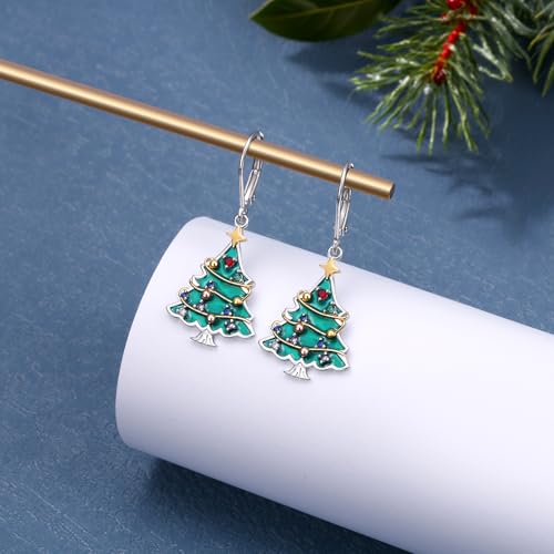 Boucles d'oreilles argent fermoir levier anti-perte Noël - 5