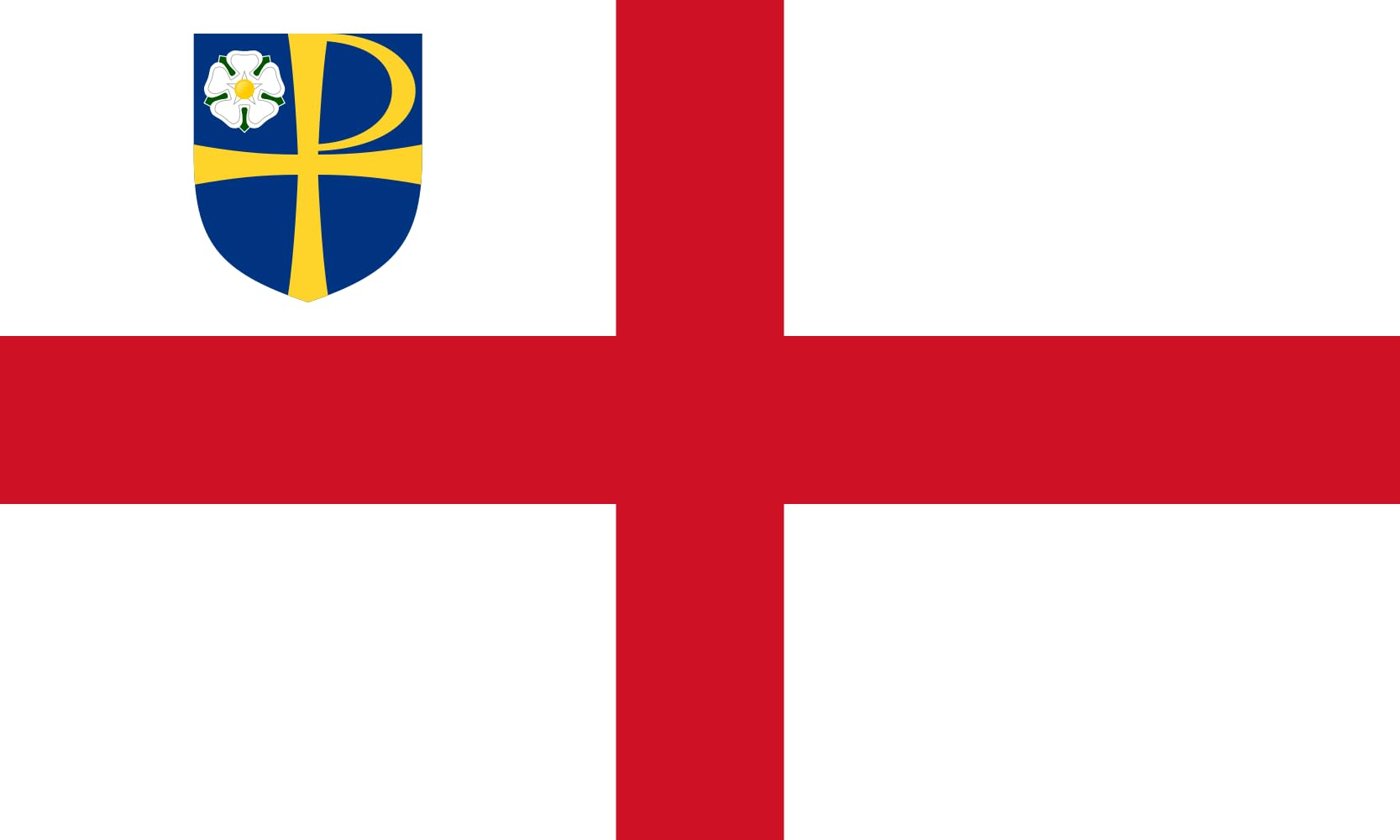Drapeau Anglican Diocese of Leeds paysage pour cérémonies et parvis d'église