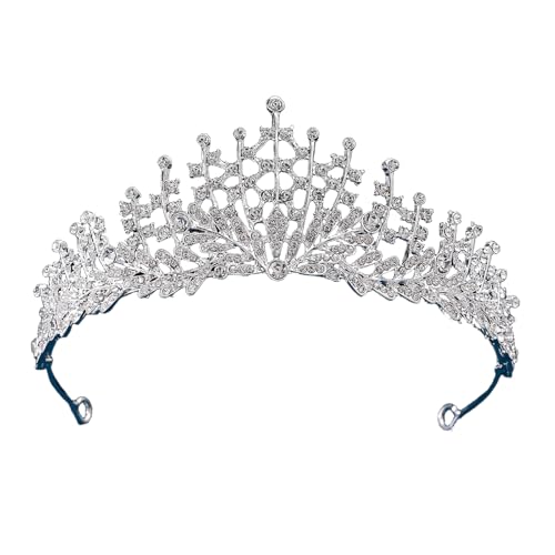 Rhinestones Decoration Crowns Wedding Party Hair Crowns Stylish Women's Headwear for Weddings, and Photography Vintage Styles He