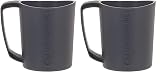 Lifeventure Ellipse Reusable Big Mug for Camping, Travel & Outdoor - Graphite, 450ml (Pack of 2)