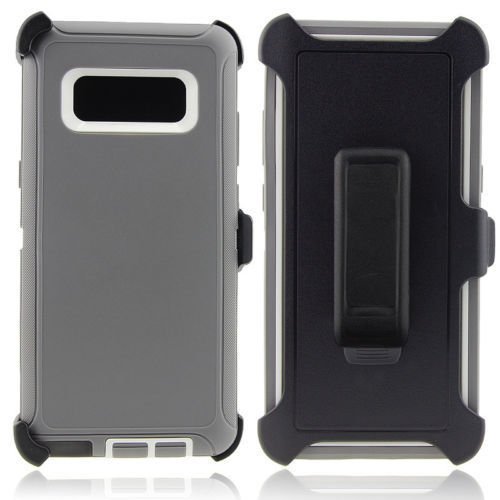 Samsung Galaxy S8 Plus Defender Case & Belt Clip for Samsung Galaxy Plus, [Holster Fits Otter Box][No Screen Protectors] - S8 Plus Grey