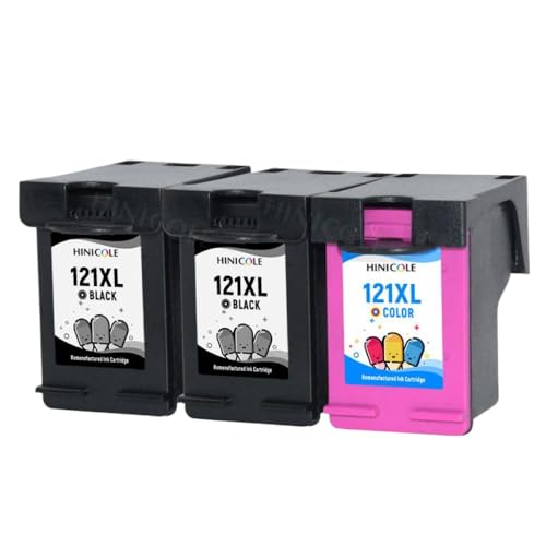 Cartouche encre 121XL Deskjet F2493 D2563 noir couleur imprimante 122