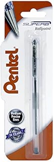 Pentel Superb Ball Pen Medium 1.0mm Tip 0.5mm Line Black Ref BK77M-A [Pack of 12]