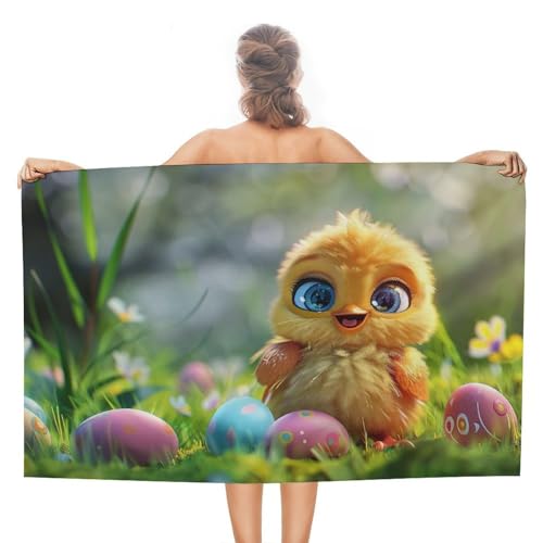 Serviettes de plage Easter Chick séchage rapide 130x80cm - 2