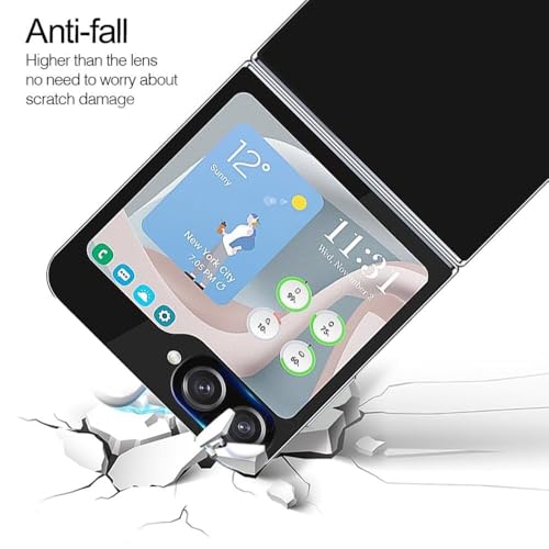 Image of DD SON Back Camera Lens Protector Tempered Glass For Samsung Galaxy Z Flip6 5G Case Friendly with Edge to Edge Coverage and Easy Installation Kit, Pack of 1