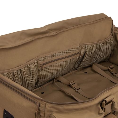 Heavy Duty Haul 37" Rolling Duffel Bag with Wheels, Large Tactical Military Style Luggage, Multiple Compartments, Reinforced Base (Coyote Brown)4