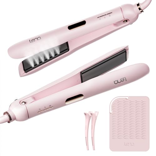 Steam Flat Iron Straightener LENA H11, Professional Salon Styling Tool with Titanium Vapor Plates,...