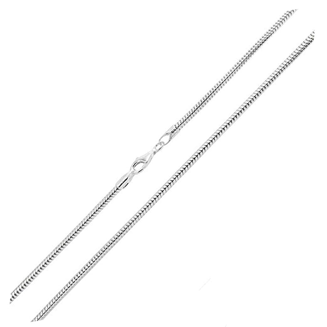 Treasure BayWomen’s Necklace 925 Sterling Silver Snake Curb Figaro Box Rolo Rope Anchor Chain Necklace 16" 18" 19" 20" 21" 22" 24" 30" Inch Italian Chain