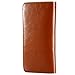 Pajuva Leather Phone Case Long Bifold Wallet, Brown