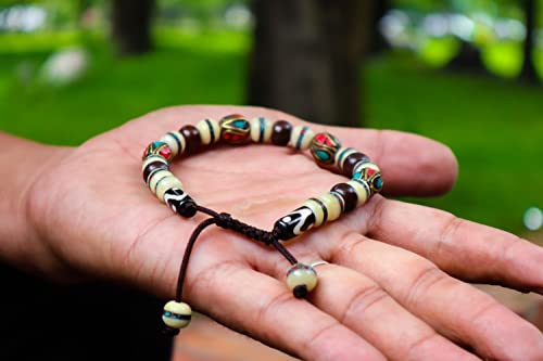 Hands Of Tibet Embedded Medicine Bracelet Yoga Healing Beads Adjustable Wrist Mala Many Color Choices (Multi)4