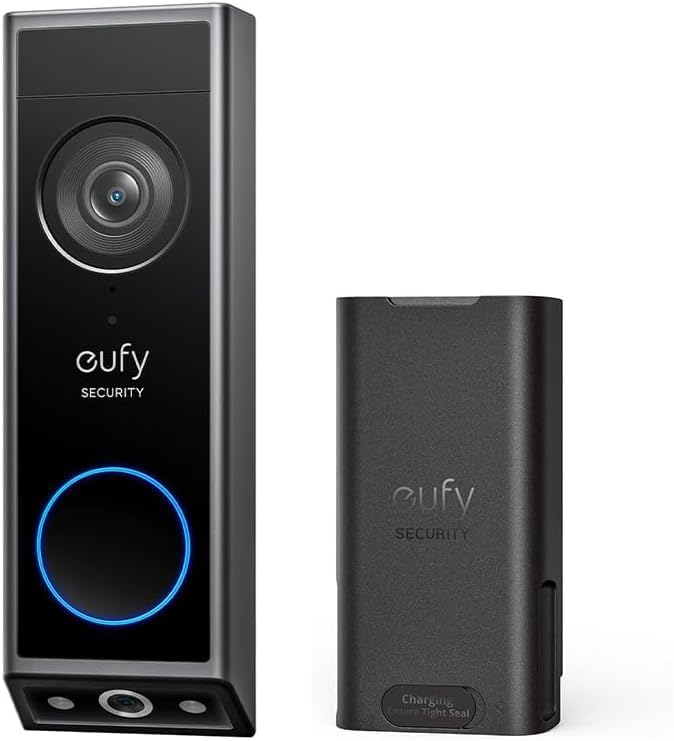 Video Doorbell E340 Kit with Battery, 2K FHD, Built-in 8GB | No subscription, head-to-toe view, two-way talk, Delivery Guard, AI motion detection, rechargeable battery