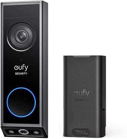 eufy Security Video Doorbell E340 (Battery Powered), Uninterrupted Use with Rechargeable Battery, Dual Cameras, 2K Full HD, No Monthly Fee
