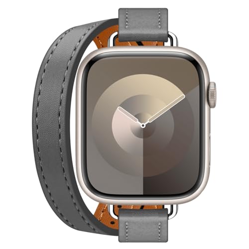 Bracelet cuir véritable Apple Watch fin pour éviter les irritations