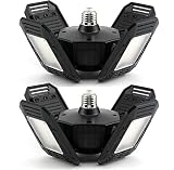 ANYPOWK Deformable LED Garage Lights - 12000 Lumen 6500K Daylight 120W, Four Leaf Garage Organizatio