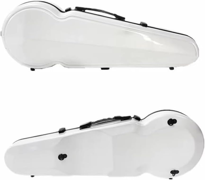 Viola Case, 15-17”Universal Carbon Fiber Viola Case Built-In Thermometer With Double Shoulder Straps, Lightweight (Color : White)