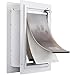 VEVOR 3-Flap Pet Door for Wall, Metal Frame with Lock, Energy-Efficient Insulated Pet Door, Easy to Install in Interior or Exterior Walls, Dog Door for Large Dogs (White-Large)