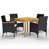 tidyard set tavolo e sedie da giardino in rattan arredo esterno per terazzi e balconi, set completo salotto da esterno (set da 5 pezzi),ampia scelta di colori e dimensioni