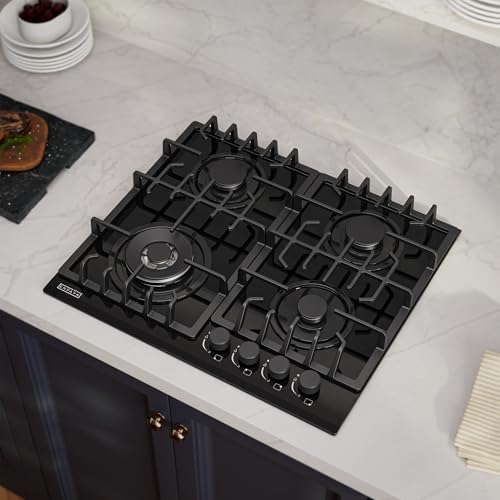Image of Empava 24 in. Gas Stove Cooktop 4 Italy Sabaf Sealed Burners
