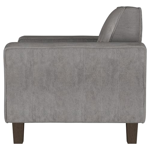 Sillón con tapizado suave y línea moderna gris miniatura 5