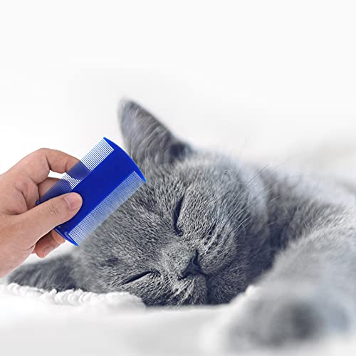 Molain Cat Dog Flea Comb, Pet Tear Stain Remover Comb Set Pet Dog Cat Grooming Comb (4 Pieces) - Image 5
