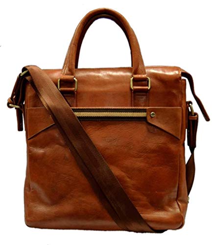 Sac en cuir bandoulière marron pour homme et femme, besace vintage