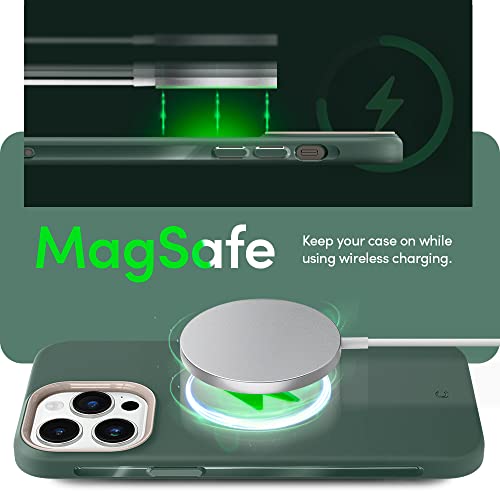Image of Spigen Cyrill UltraColor Mag | iPhone 14 Pro Case | Green iPhone 14 Pro Back Cover | TPU+Poly Carbonate - Kale