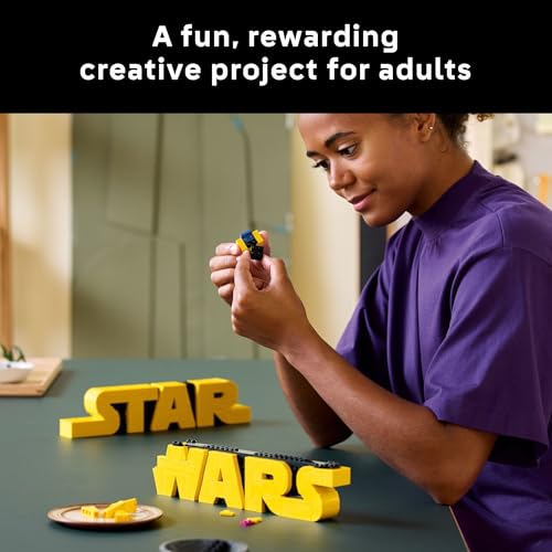 LEGO Star Wars Brick-Built Star Wars Logo - Building Set for Adults 18+ - Star Wars Gift Idea for Birthdays - Collectible DIY Model Kit - Home Decor Idea for Fans of The Movie Series - 75407 - image 3