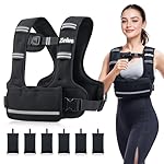 ZELUS Weighted Vest for Women Men, 4-10lb/11-20lb/20-32lb Curve-Fit Ergonomic Design Adjustable Workout Vest with 6 Iron Sand Bags, SGS-Certified Rucking Vest for Strength Training & Cardio Workouts