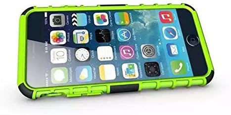 Cable And Case iPhone 6S Case, iPhone 6 Case [Heavy Duty] Tough Dual Layer 2 in 1 Rugged Rubber Hybrid Hard/Soft Impact Protective Cover [with Kickstand] Shipped from The U.S.A. - Green