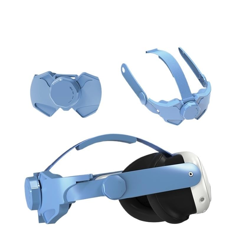 Compatible for Meta Quest 3 & Oculus Quest 3 Adjustable Head Strap, Replacement Headband for VR Headset(Blue)