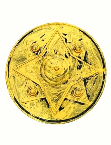 Image of BookMyCostume Shivaji Sword and Shield Set for Kids - 26-Inch Royal-Look Toy Sword with 10-Inch Shield with Metallic Finish |Warrior Costume Accessory for Fancy Dress & Role Play